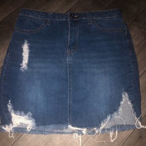This is a wax Jean skirts